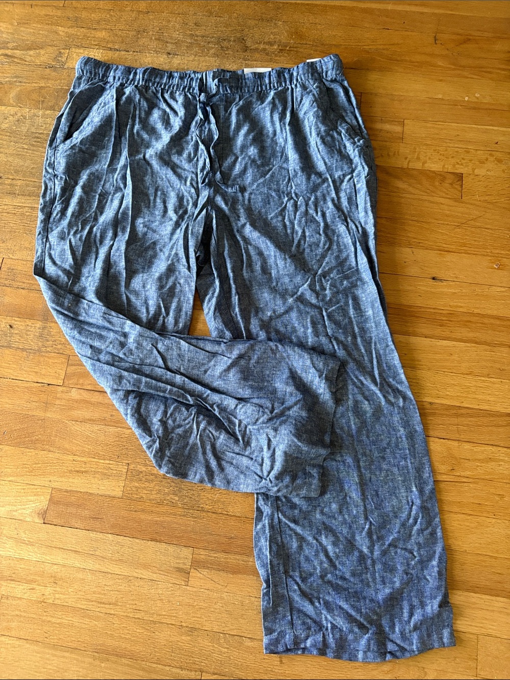 NWT Old Navy Women's Heathered Navy Blue drawstring Pants
